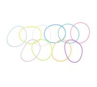 NAMOARLY 50Pcs Glow the Dark Silicone Bracelets Jelly Wristbands for Parties Hair Ties and Festivals Easy to Wear Luminous Design for Adults