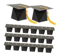 NAMOARLY 50pcs Graduation Cap Shaped Treat Box with Tassel Delicate Candy Packaging for Graduation Party Favors for Sweet Treats