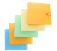 NAMOARLY 5pcs CD DVD Storage Binder Case 12-Capacity Plastic and Non-Woven Fabric Protective Organiser for Home and Cinema Use Random Color