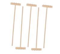 NAMOARLY 5pcs Mini Rake Crafts Desktop Zen Tray Tool Garden Accessories for Home Office Sandbox Use Miniature Garden Decoration