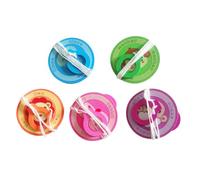 NAMOARLY 5PCS Pull String Wooden Tops Educational Early Learning for Boys Safe Non-toxic Smooth Surface Compact Random Style