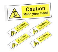 NAMOARLY 5PCS Watch Your Head Warning Stickers Adhesive Safety Signs Low Ceiling Caution Labels for Stairs and Hazardous Areas PP Paper Material