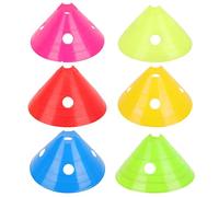NAMOARLY 6pcs Football Training Hurdles for Agility and Footwork Skills Development Sturdy Plastic Speed Training Disks for Practice Drills Assorted Colour Sports Equipment Random Color