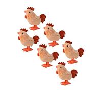 NAMOARLY 6pcs Plush Rooster Clockwork Adorable Wind Up Chickens for Engaging Waking Funny and Design Safe Plush and Materials Random Color