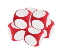 NAMOARLY 6pcs Red Foam Dice Writable DIY Educational Game Props Lightweight Classroom Teaching Tools for Math Language Arts and Social Studies