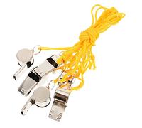 NAMOARLY 6pcs Sports Whistles Lanyards Metal Referee Whistle High Volume Emergency Use