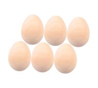NAMOARLY 6PCS Unpainted DIY Wooden Egg for Fun Graffiti Painting Easter Eggs for Creative Art Projects and Decoration Homes Parties and Restaurants