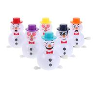 NAMOARLY 6pcs Wind-up Snowman for Christmas Holiday Party Favors, Cute Snowman Set with Clockwork Mechanism, Winter Wonderland Advent Calendar Fillers