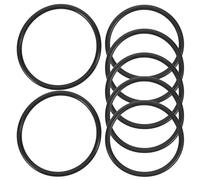 NAMOARLY 7Pcs Black Rubber Rings for Sound Bowls - Portable Anti-Scratch Cushions with Mixed Sizes, Suitable for Buddhist Ritual Instruments, Meditation, Sound Baths and Yoga Practice