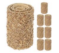 NAMOARLY 8pcs Miniature Haystack Model 2x2x3cm Small Cylinder Hay Bales Dollhouse Accessories DIY Farm Rustic Decoration for Dollhouses and Miniature Gardens