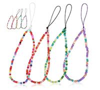 NAMOARLY 8pcs Mobile Phone Chain Lanyard Beads Strap for Phone Wrist Hanging Rope Cute Keychain Accessory