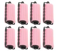 NAMOARLY 8pcs Pink Sponge Hair Curlers for Volume Soft and Comfortable Hair Rollers with Gripping Sticky Design Suitable for Sleep and Styling