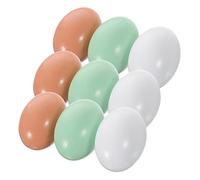 NAMOARLY 9pcs Wooden Imitation Eggs Fake Hens Inflatable Basket Tabletop Stuffers Gnomes Fillers Decors Nest Simulation Play Ornaments for Lovely Easter Egg Desktop Egg Decor