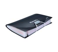 NAMOARLY A6 Expanding Accordion File Folder 13-Section Mini Document Organizer with Black Cover and Rainbow Inner Pages for Receipts Bills and Business Paper Storage