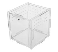 NAMOARLY Acrylic Reptile Terrarium for Tarantula and Frog with Upgraded Air Circulation and Lightweight Design, for Travel and Home Use