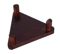NAMOARLY Basketball Stand: Wood Ball Holder Triangular Football Rack For Table Centerpieces Soccer Rugby Displaying Sports Stone Sculpture Storage