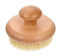 NAMOARLY Bath Brush Wooden Shower Foaming Brush with Round Handle for Skin Exfoliation and Invigorating Body Massage at Home