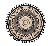 NAMOARLY Bohemian Woven Placemat 14 Inch Cotton Linen Table Mat Insulation Mat for Home Dining Decorative Cup Coaster Protective Artisanal