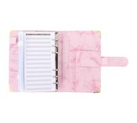 NAMOARLY Budget Binder with Zipper Cash Envelopes for Money Saving Marble Pu Leather Notebook with Budget Zipper Bags Labels Lightweight Organizer for Family Finance Management and Travel