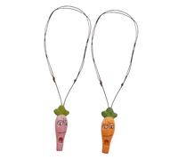NAMOARLY Carrot Whistle Toy for Kids Vintage Soccer Whistle Official Referee Christmas Party Lightweight Ceramic Necklace Fun for Children