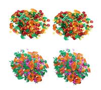 NAMOARLY Colorful Hawaiian Tropical Party Confetti 4 Bags of Pineapple Coconut Tree Green Pepper and Flamingo Decorations for Luau Party Supplies and Table Decor