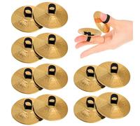 NAMOARLY Copper Finger Cymbals Safe to Use Mini Musical Instrument 10pcs with Crisp Sound for Belly Dancing and Entertainment Suitable and Adults