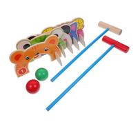 NAMOARLY Croquet Goal for Boys and Girls Boy Girl Outdoor Playset Mallets Balls