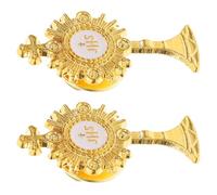 NAMOARLY Cross Celebration Pin 2pcs Metal Lapel Badge Set for Baptism Party and Church Service Wear