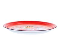 NAMOARLY Decorative Round Enamel Serving Plate Food Platter Vintage Style Multi-Function Dish for Wedding and Household