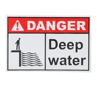 NAMOARLY Deep Water Danger Sign Metal Tin 30x20cm Outdoor Warning Sign for Pond Lake Caution Zone Safety Alert for Adults