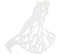 NAMOARLY Delicate Carbon Steel Cutting Dies for Card Making Wedding Themed DIY Stencil to Create Scrapbook Wedding Themed Designs Silver Metal Die Cut Mold Not Easy to Crack and Scrapbooks