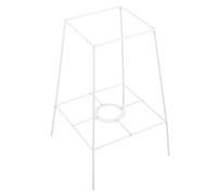 NAMOARLY DIY White Iron Lampshade Frame with E27 Holder Bracket, Universal Compatibility Metal Wire Lamp Shade Frame for Pendant and Table Lamps, for Workplaces and Reading Corners