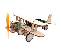 NAMOARLY DIY Wooden Airplane Model Kit for Educational Handicraft Assembly Creative Stem Wood Plane Puzzle Activity for Early Development and Practical Skills Training
