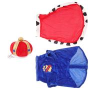 NAMOARLY Dog Crown and Cape Set for Pets Featuring a Skin Friendly Cloth Material Cloak Comfortable and Fashionable Design for Everyday Wear and Dress up Dog Outfits with Adorable Crown