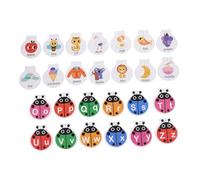 NAMOARLY Educational Abc Matching Game for Boys and Girls Ladybug Montessori Toys Boy Girl Word Learning Flash Cards Preschool Animal Flashcards