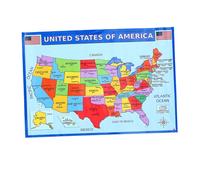 NAMOARLY Educational Usa Map Poster for Classroom and Home Decor Lightweight Geography Learning Tool with Bright Colors Detailed American States Map for Elementary Students and Social