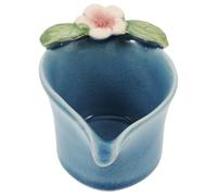 NAMOARLY Essential Oil Small Bowl Ceramic Thai Ceramics Blue Sl xterior Sturdy Ample Capacity Mixing Bowl for Essential Oils Culinary Applications