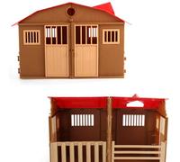 NAMOARLY Farm Model DIY Assembly with Farmhouse Fence Tools Vegetables Plastic Safe Material Educational Farm Scene Playset for Boys and Imaginative Outdoor and Indoor Activity