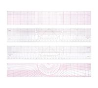 NAMOARLY Flexible PVC Metric Rulers for Sewing, 4 Pcs Multiple Specifications Garment Pattern Making Tools for Clothes Design and Pattern Drafting for DIY Enthusiasts