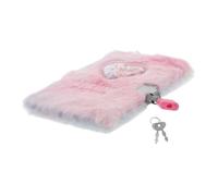 NAMOARLY Fluffy Personal Lock Diary with Heart Pattern Plush Cover Secret Notebook for Students Compact Portable Tie-dye Fuzzy Journal for School Office Supplies