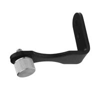 NAMOARLY Full Metal Binocular L Adapter Tripod Mount Connector in Black with Twin 1/4 Inch Thread Connections and Anodic Oxidation Treatment for Image-shake Reduction Compatible