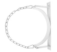 NAMOARLY Gas Cylinder Wall-Mounted Bracket White Single Bottle Holder for Propane Oxygen Tank with Expansion Tank Mounting Support for Laboratory and Industrial Use