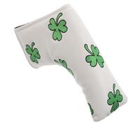 NAMOARLY Golf Putter Headcover Weather-resistant Design with Elegant Shamrock Embroidery, Pu Material Convenient Protection for Golf Courses and Irish-themed Parties