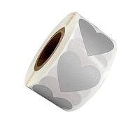 NAMOARLY Heart Shaped Scratch Off Stickers Labels 300pcs Roll Scratch-Off Decor for Events