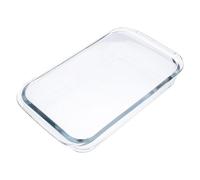 NAMOARLY Heat-Resistant Tempered Glass Baking Plate Tray 1l Rectangular Cooking Pan for Oven and Microwave Use, Large Sturdy Glass Grill Tray for Kitchen Bakeware