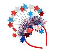 NAMOARLY Independence Day Floral Headband of July Patriotic Hair Accessories Memorial Day Festival Costume Headwear Star Decorated Hair Hoop Party Favors for Celebrating Independence