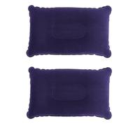 NAMOARLY Inflatable Pillow 2 Pack Super-Thick Flocking Portable Travel Camping Outdoor Pillow Lightweight Neck Head Support Easy Inflate Deflate