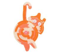 NAMOARLY Knitted Cat Butt Coaster Orange Non-slip Anti-scald Cup Pad Small Heat Insulation Cat Coasters for Coffee Table Home Drink Protection