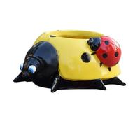 NAMOARLY Ladybug Planter Plants Yellow Indoor Resin Pot for Succulents