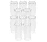 NAMOARLY Makeup Brush Guards 10pcs Plastic Round Shaped for Cosmetic Brushes Eyeshadow Foundation Highlighter Brushes Comprehensive Protection Travel